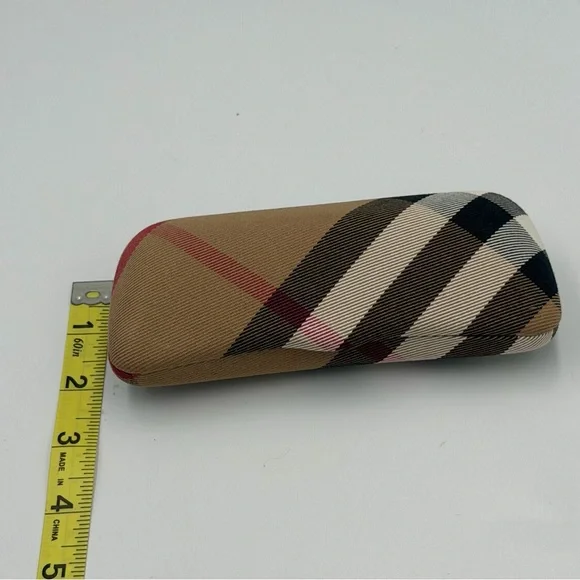 BURBERRY Classic Nova Check Plaid Clam Shell Hard EyeGlass Sunglass Case only - Picture 12 of 12